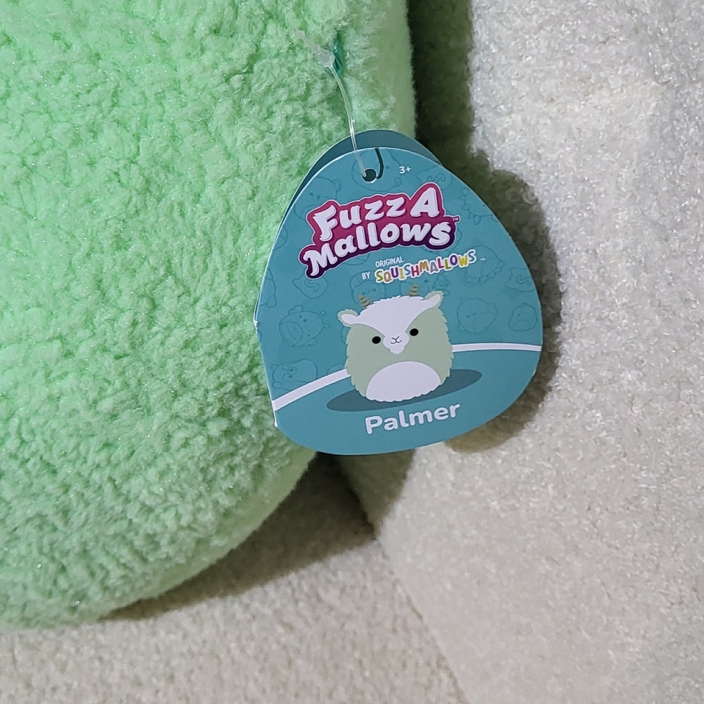 Fuzz A Mallows NWT 12in Palmer the Green Goat Plush Toy 2022 by Squishmallows - Picture 3 of 9